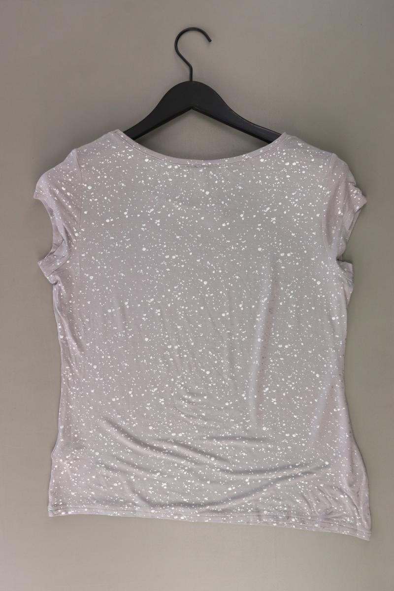 Laura Scott T-Shirt Gr. 42 Kurzarm silber aus Viskose