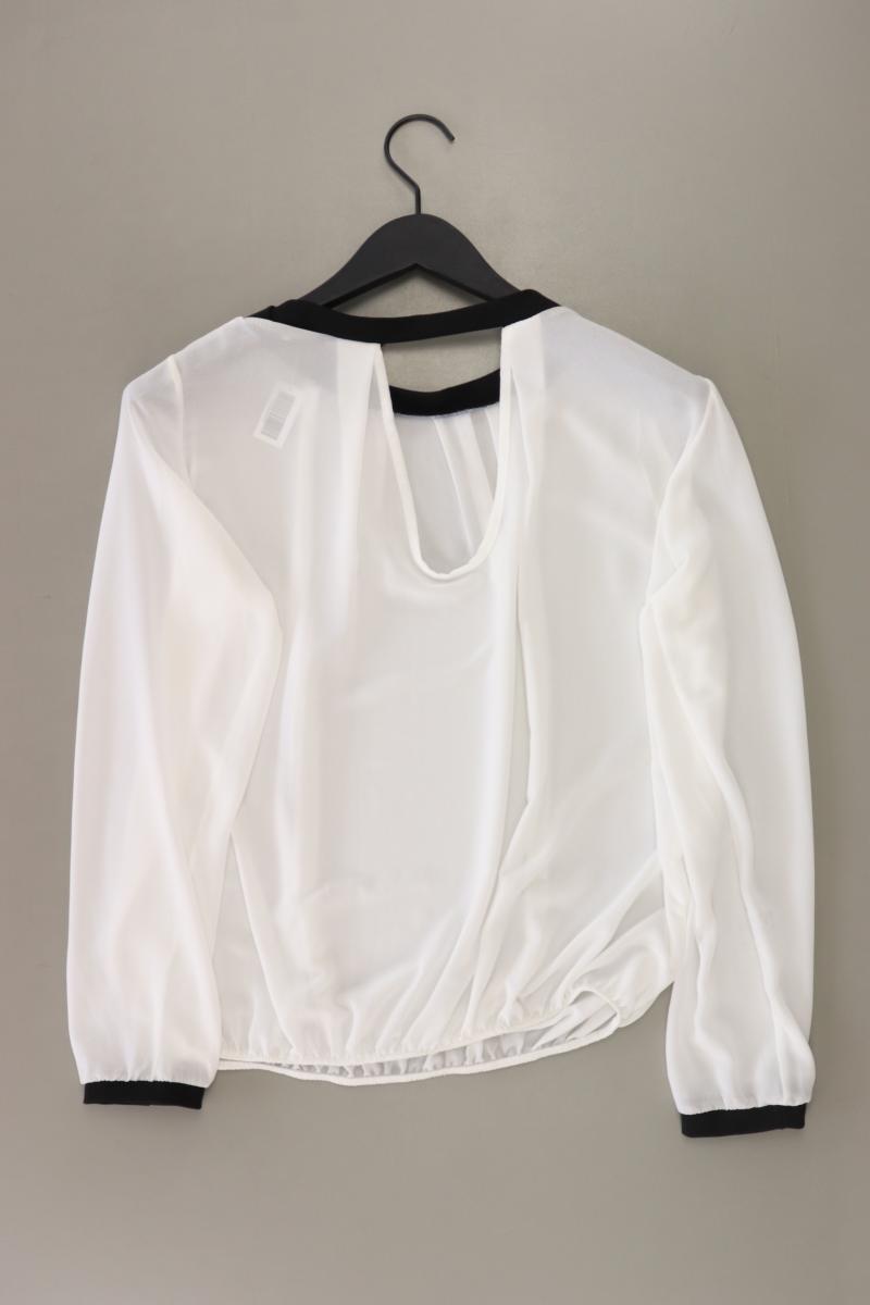 Langarmbluse Gr. M weiß aus Polyester