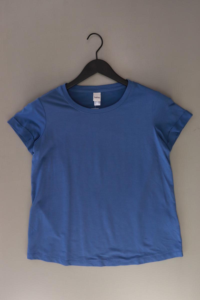 Heine T-Shirt Gr. 34 Kurzarm blau aus Polyester