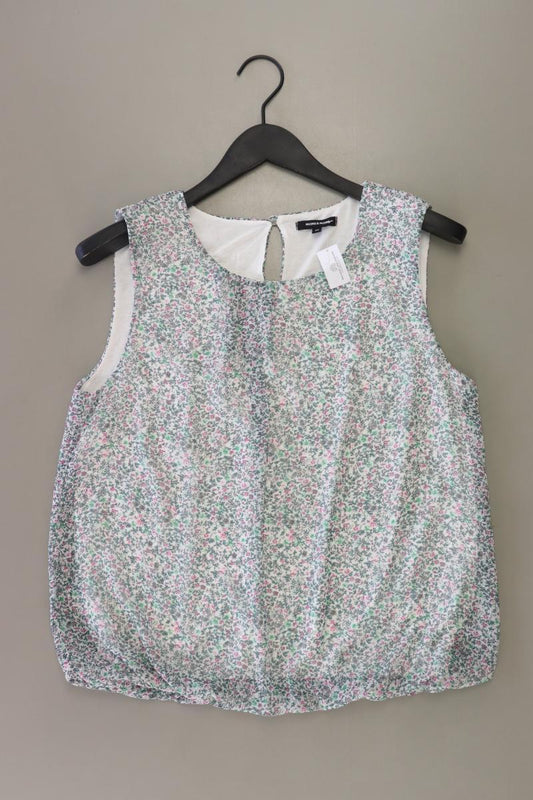 More&More Ärmellose Bluse Gr. 42 mit Blumenmuster grün aus Polyester