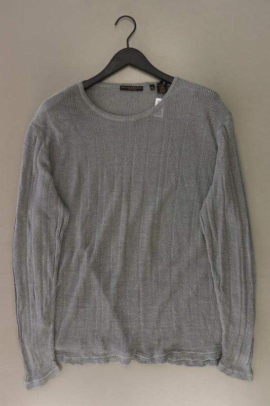 Donna Karan Feinstrickpullover für Herren Gr. XL grau aus Leinen