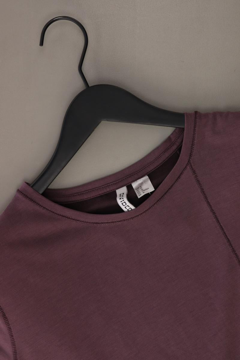 H&M Divided Shirt Gr. M Kurzarm lila aus Modal