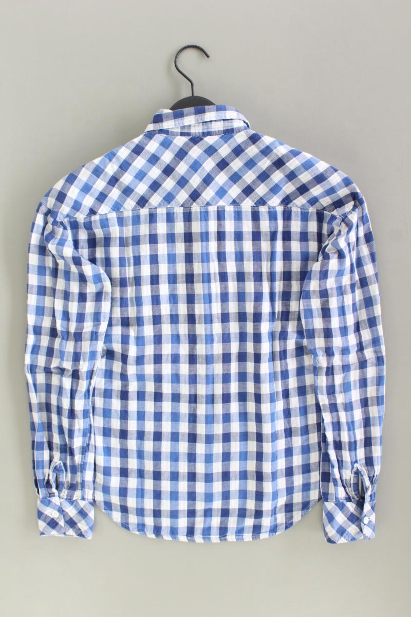 Only Karobluse Gr. S kariert Langarm blau aus Baumwolle