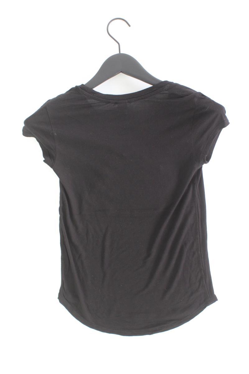 H&M Printshirt Gr. XS Kurzarm mit Glitzer schwarz