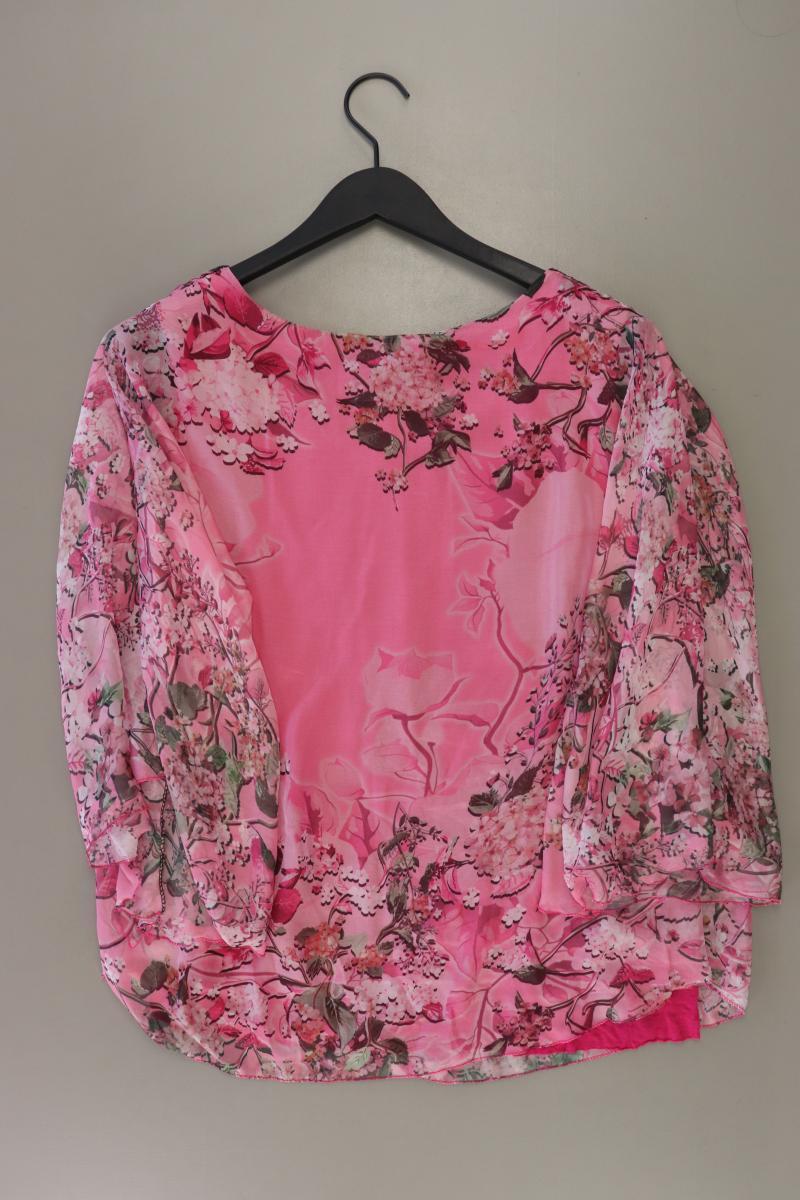 Oversize-Bluse Gr. 38 mit Blumenmuster Weite Ärmel rosa