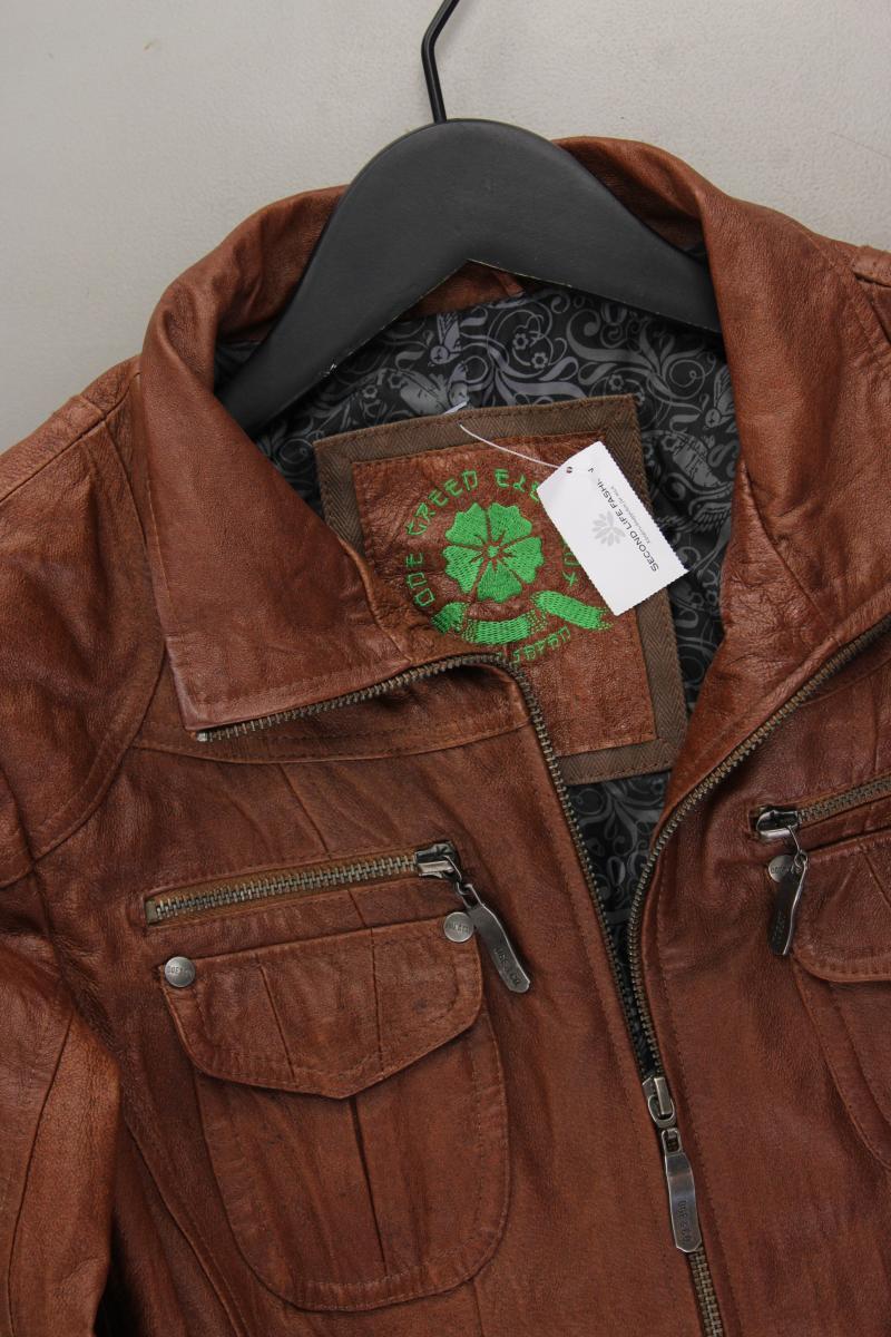 Oge & Co Lederjacke Vintage Gr. S braun