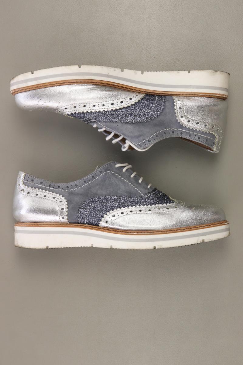 Varese Schuhe Gr. 38 silber aus Leder