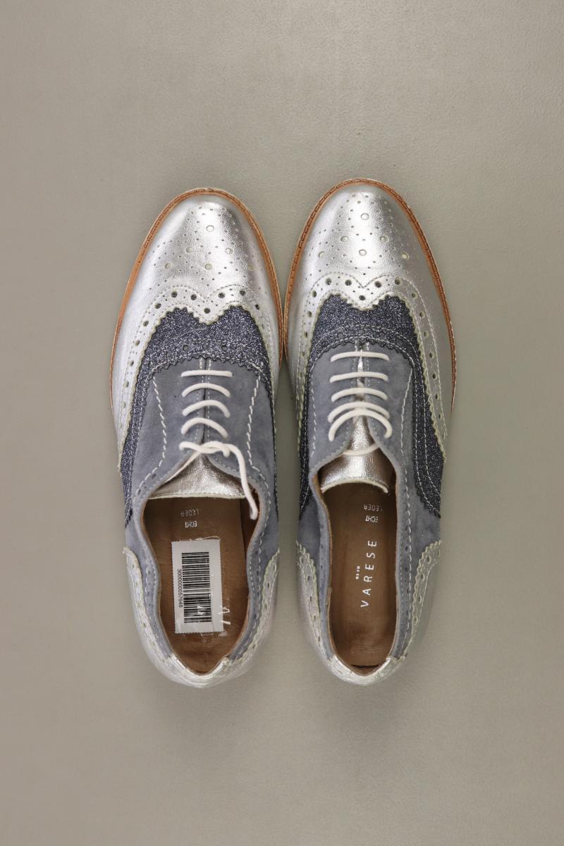 Varese Schuhe Gr. 38 silber aus Leder
