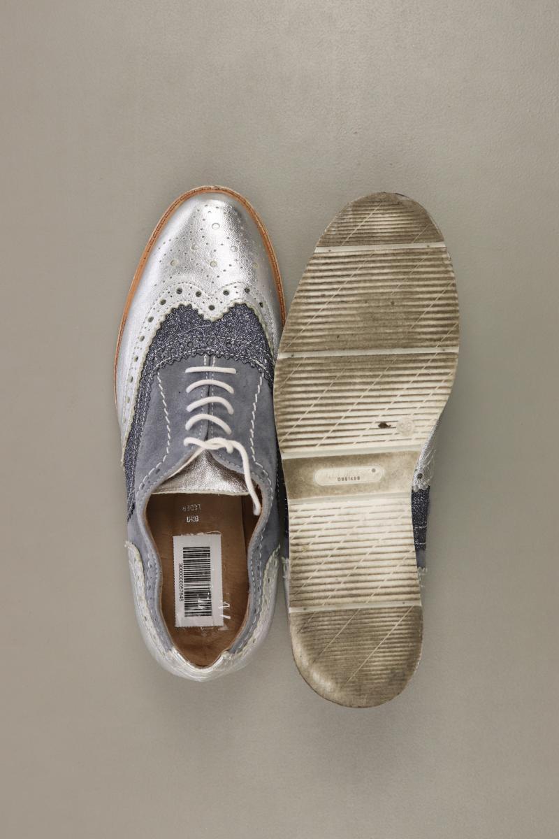 Varese Schuhe Gr. 38 silber aus Leder