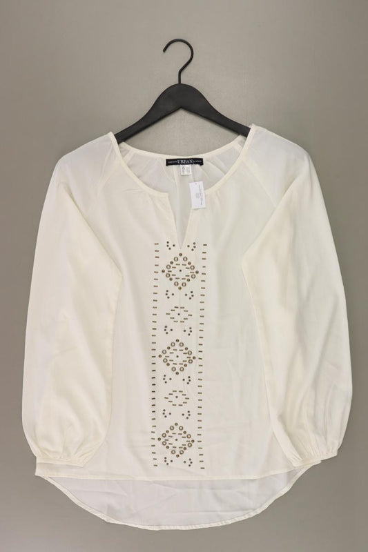 Langarmbluse Gr. M mit Nieten creme aus Polyester