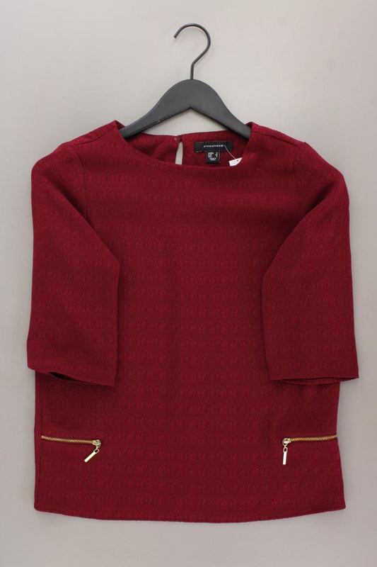 Primark Bluse Gr. 36 3/4 Ärmel rot aus Polyester