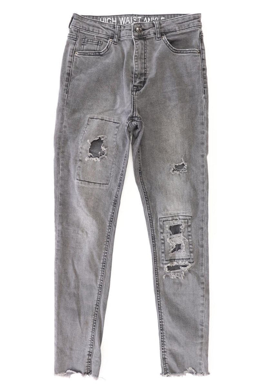 H&M Skinny Jeans Gr. 38 grau aus Baumwolle
