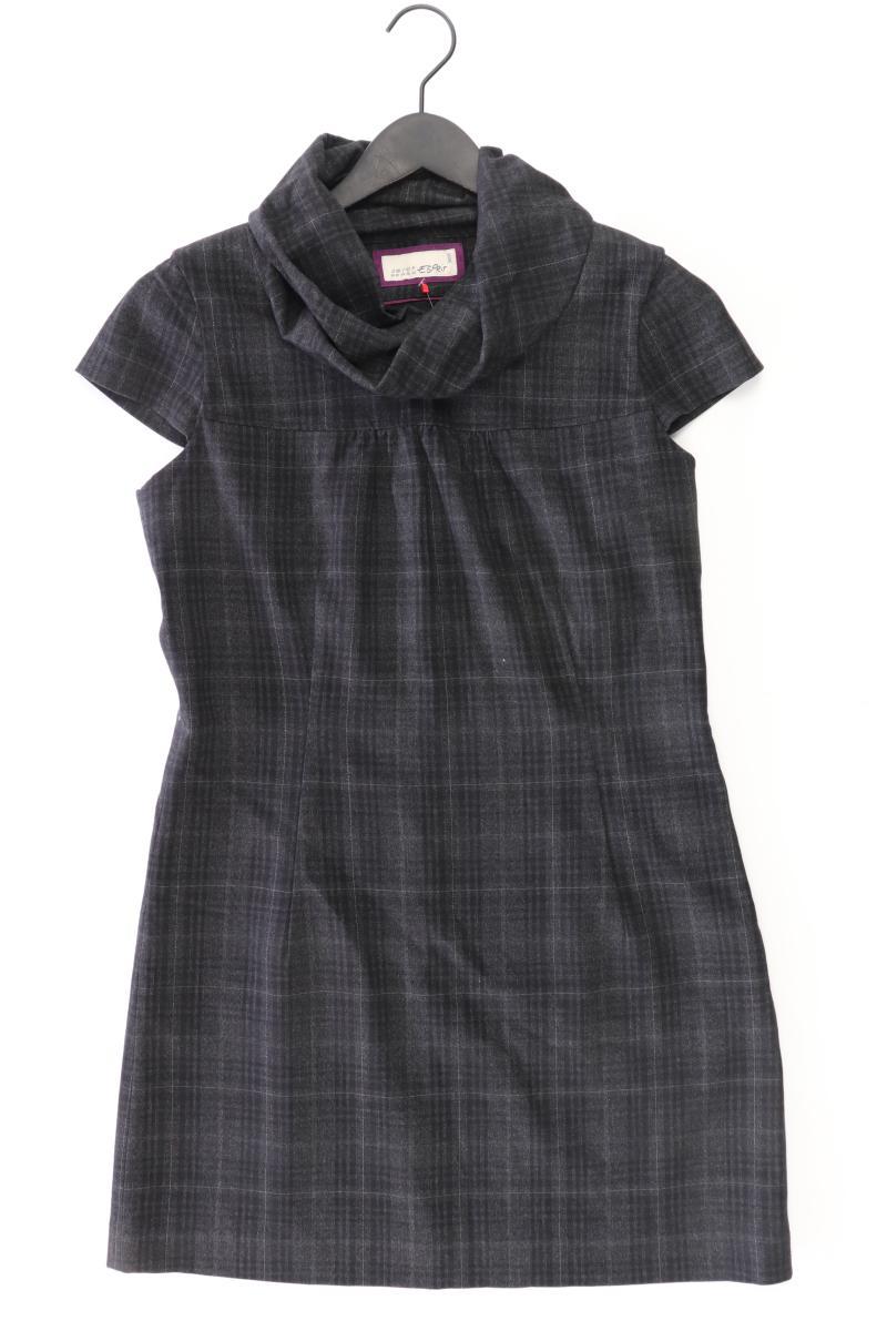 Esprit Kurzarmkleid Gr. 40 kariert grau