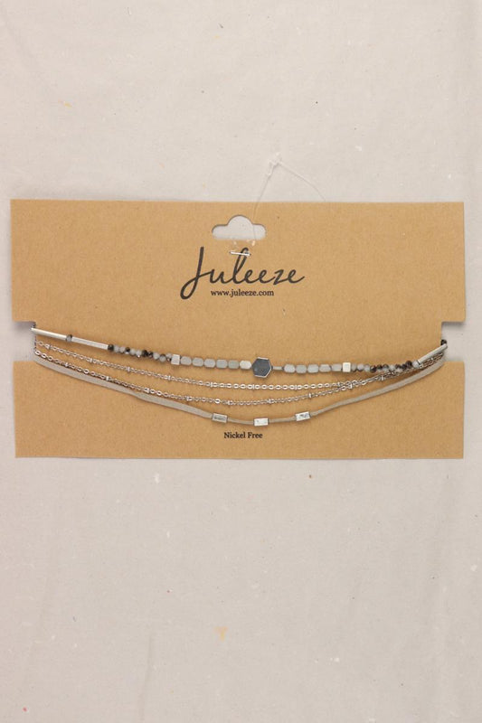 Juleeze Halskette neu mit Etikett grau