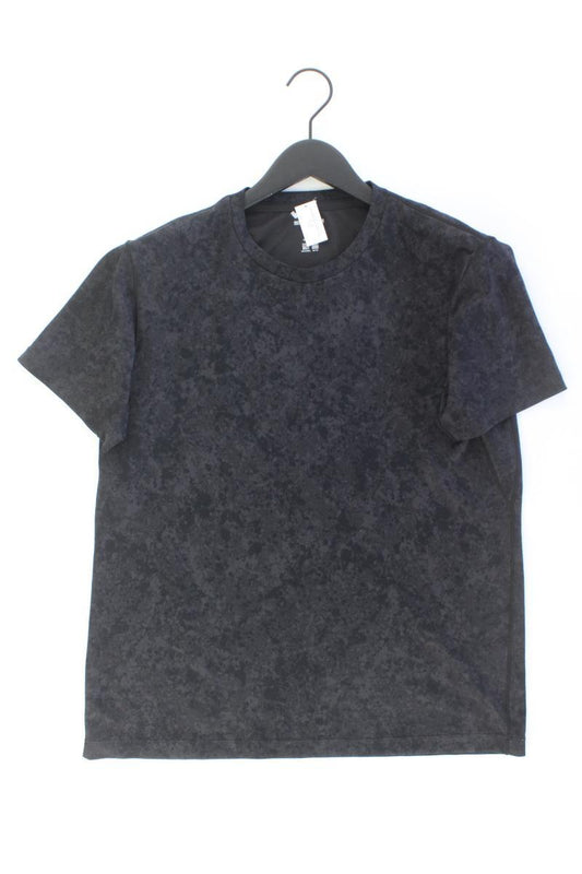 Uniqlo T-Shirt für Herren Gr. M Kurzarm schwarz aus Polyester