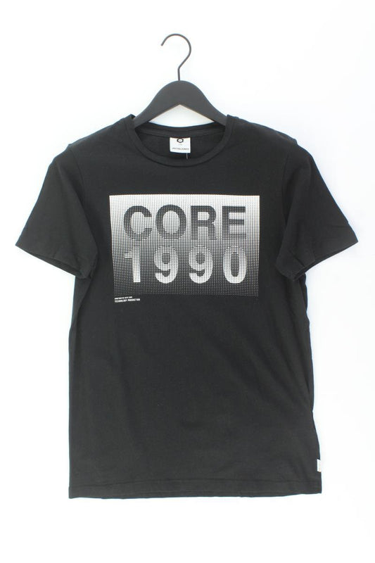 Jack & Jones Printshirt für Herren Gr. S Kurzarm schwarz aus Baumwolle