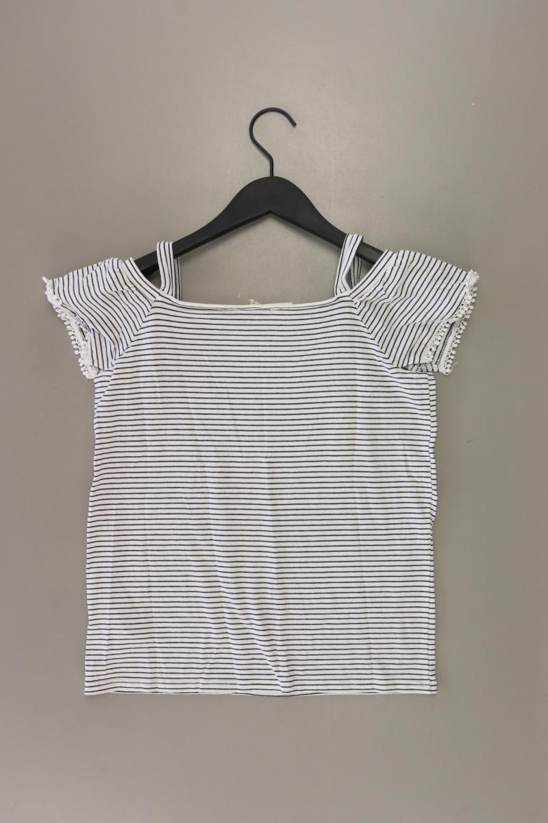 Esprit Ringelshirt Gr. XS gestreift Kurzarm weiß aus Baumwolle