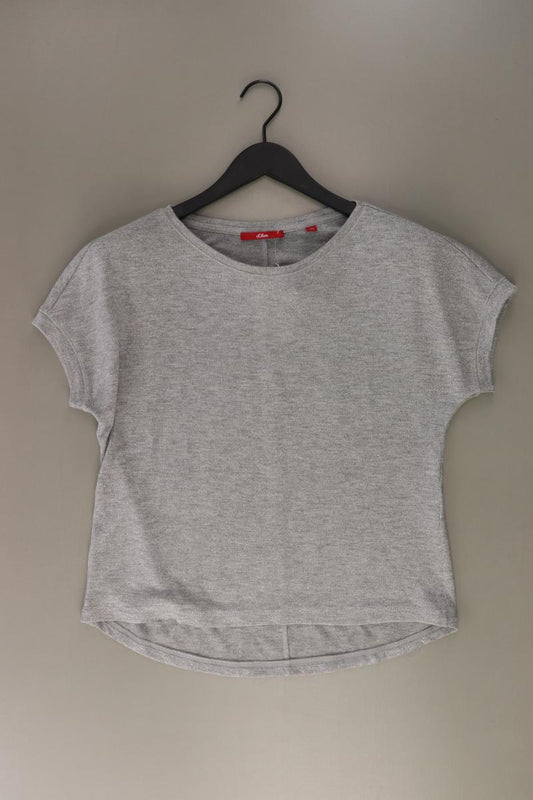 s.Oliver Shirt mit Glitzer Gr. 38 Kurzarm silber