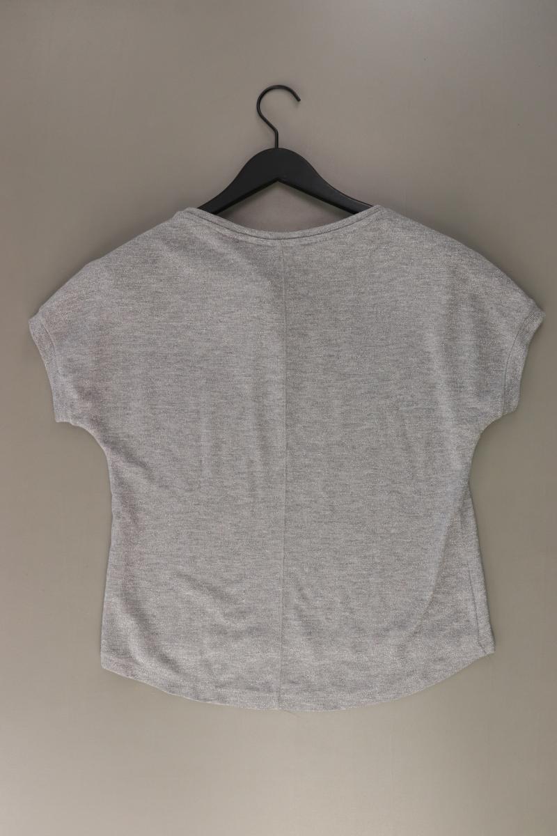s.Oliver Shirt mit Glitzer Gr. 38 Kurzarm silber