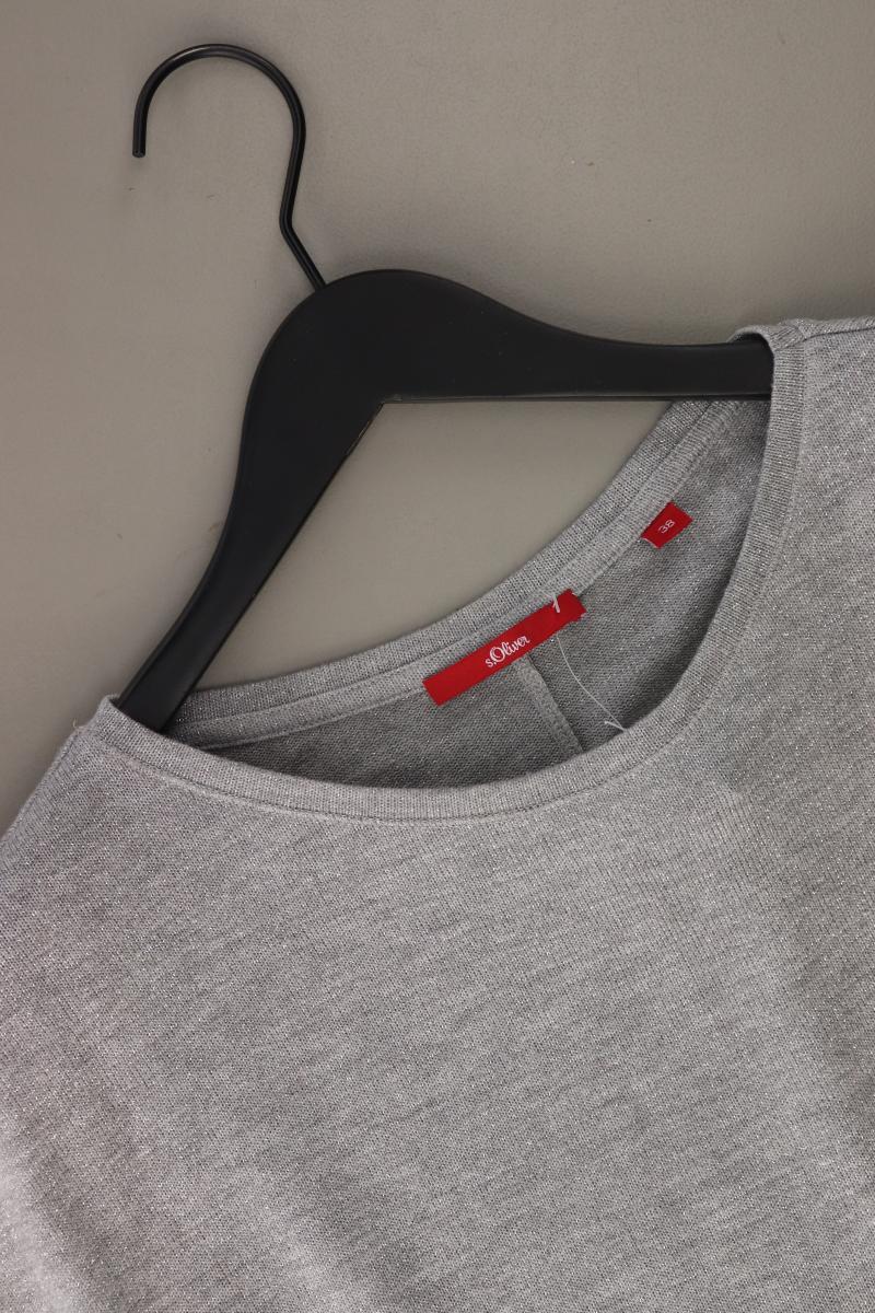 s.Oliver Shirt mit Glitzer Gr. 38 Kurzarm silber