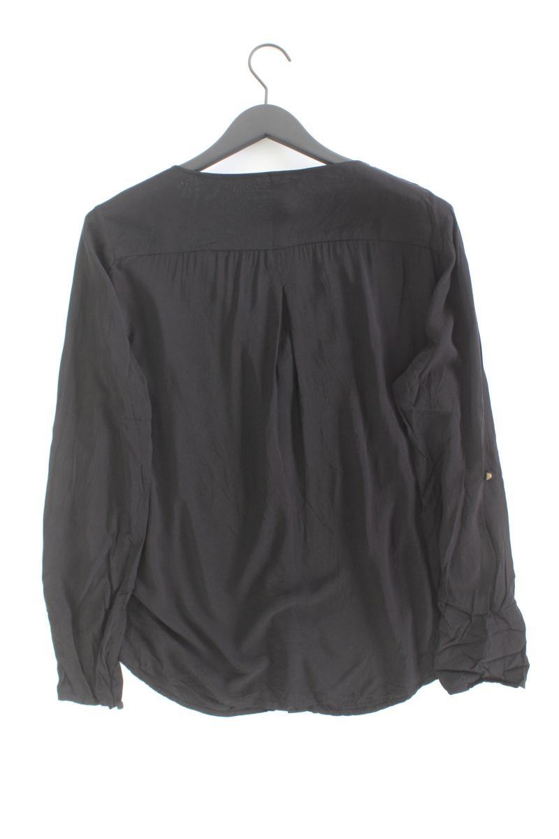 Langarmbluse Gr. XL mit Nieten schwarz aus Viskose