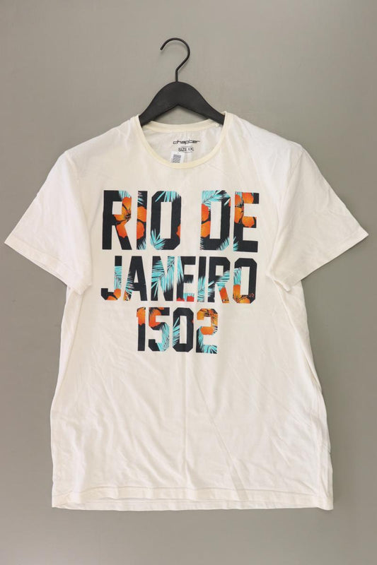 T-Shirt für Herren Gr. XXL Kurzarm creme aus Baumwolle