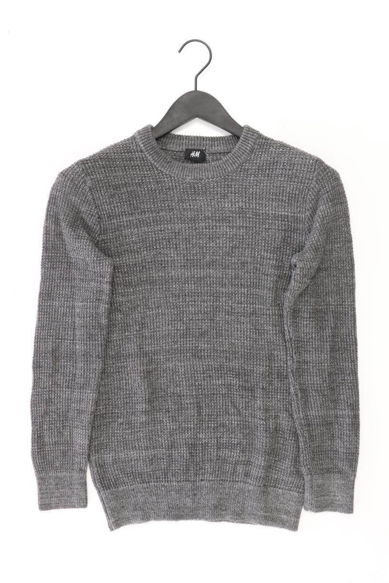 H&M Grobstrickpullover für Herren Gr. S grau aus Polyacryl