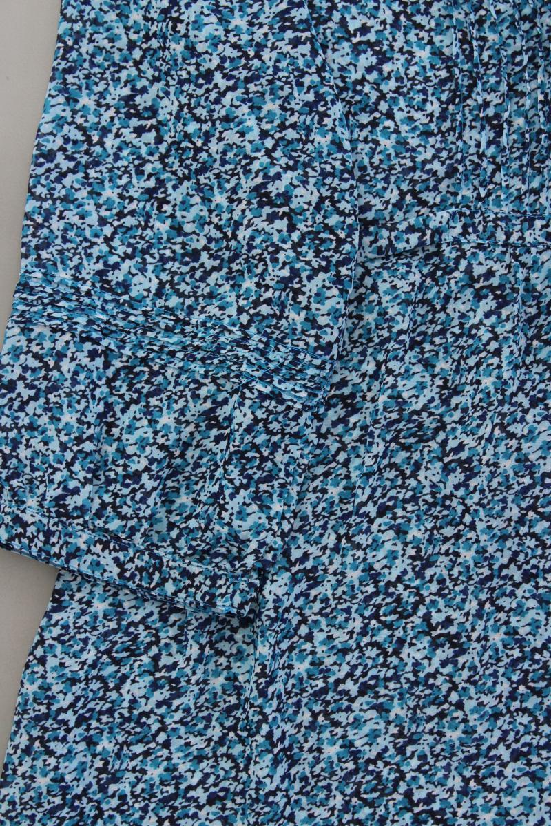 H&M Tunika Gr. 40 mit Blumenmuster 3/4 Ärmel blau aus Polyester