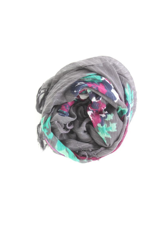 Esprit Schal mit Blumenmuster mehrfarbig aus Baumwolle