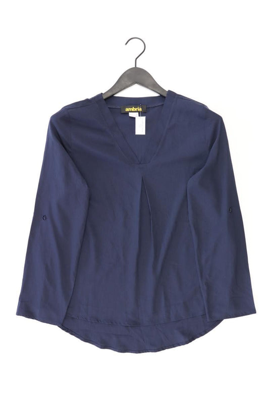 Langarmbluse Gr. 36 blau aus Polyester