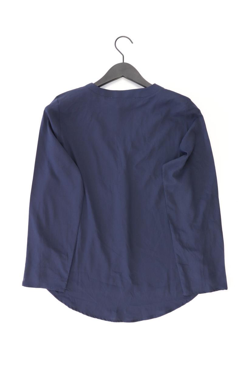 Langarmbluse Gr. 36 blau aus Polyester