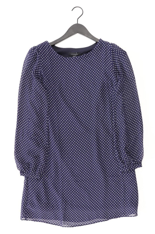 Atmosphere Chiffonkleid Gr. 38 gepunktet Langarm blau aus Polyester