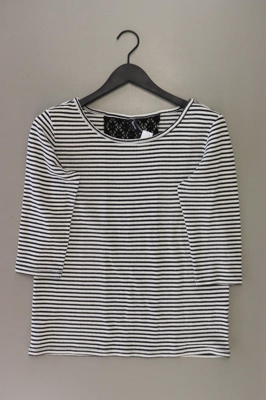Flame Pullover gestreift Gr. M 3/4 Ärmel grau