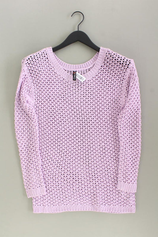 Fishbone Grobstrickpullover Gr. S lila aus Polyacryl