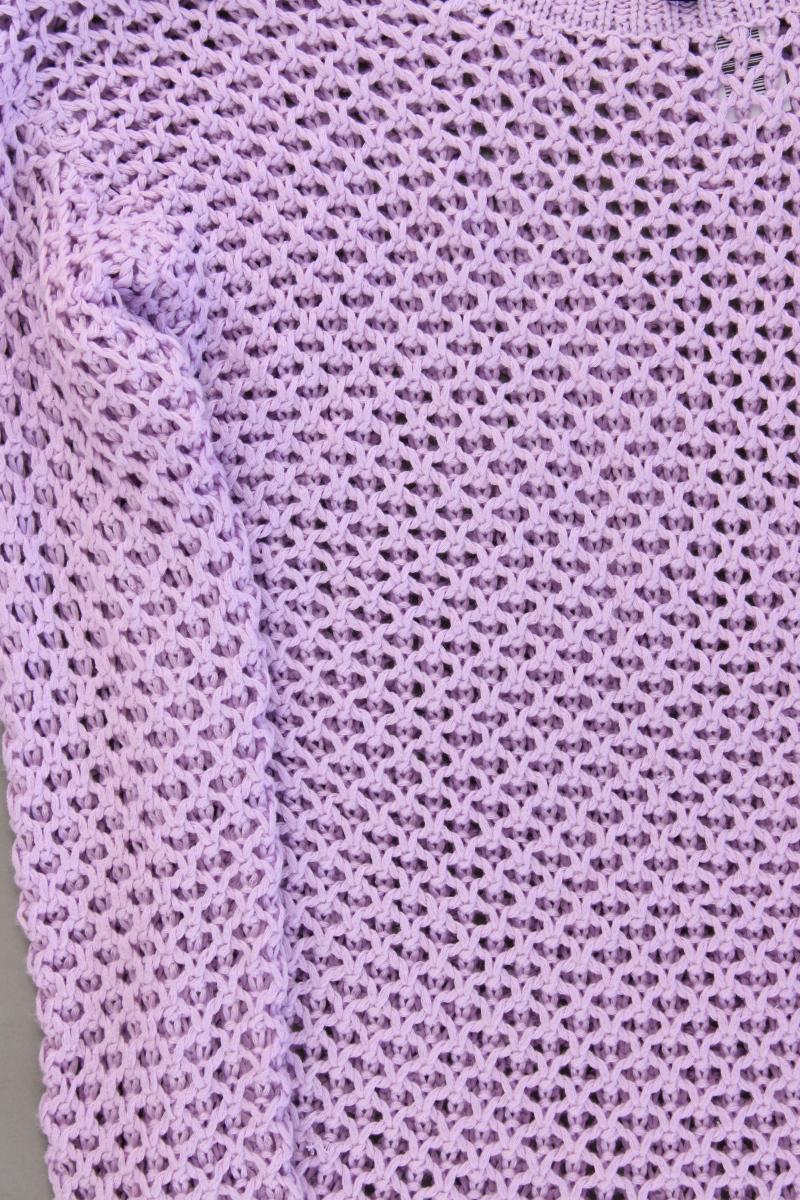 Fishbone Grobstrickpullover Gr. S lila aus Polyacryl