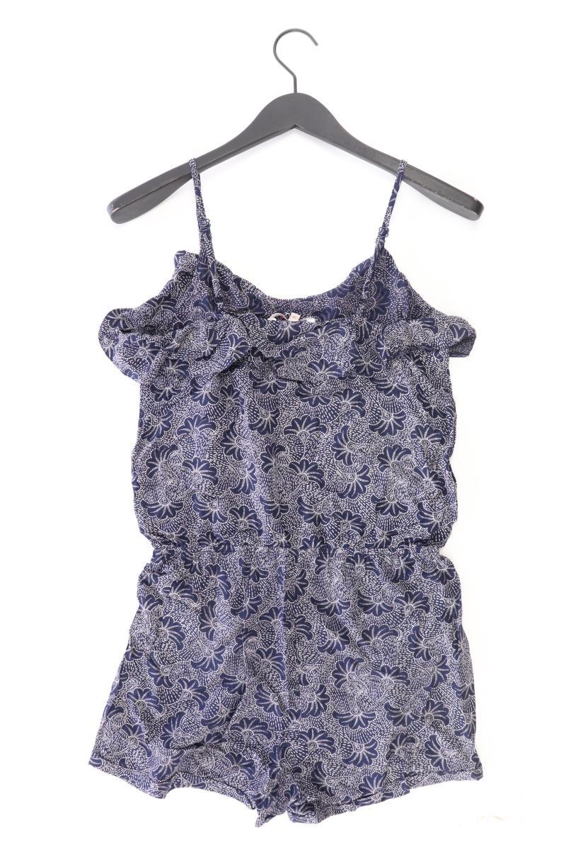 Kurzer Jumpsuit Gr. 38 blau aus Viskose