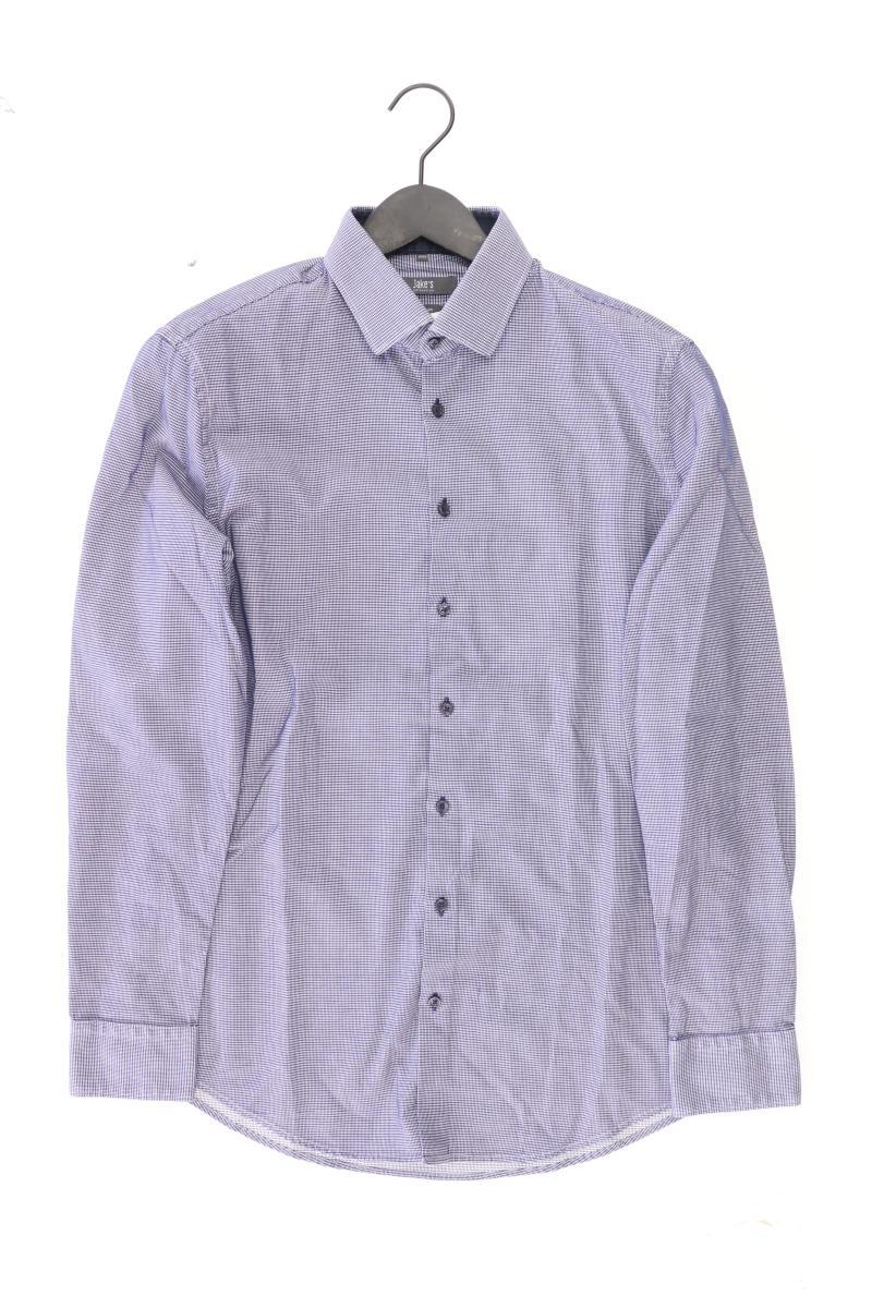 Jake*s Langarmhemd für Herren Gr. Hemdgröße 39 blau aus Baumwolle