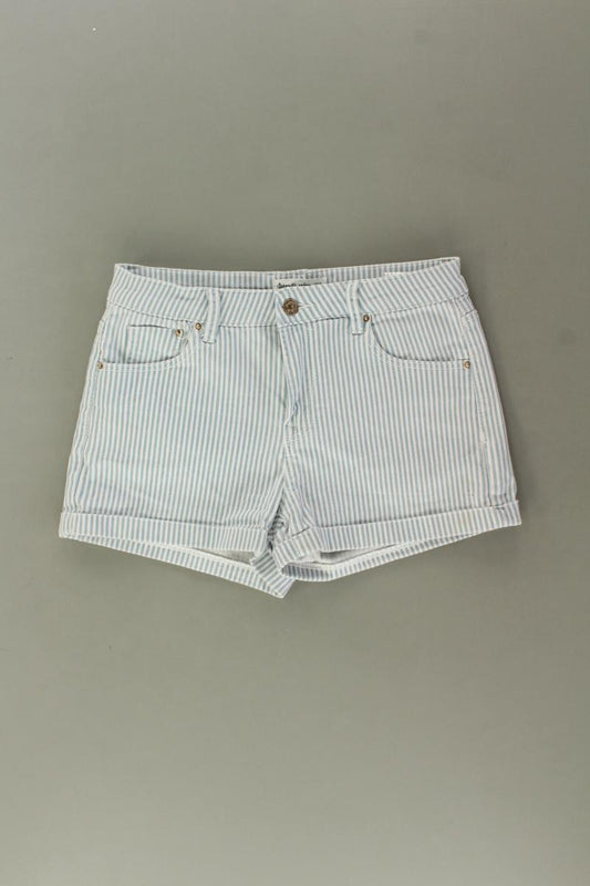 Stradivarius Hotpants Gr. 34 gestreift blau aus Baumwolle