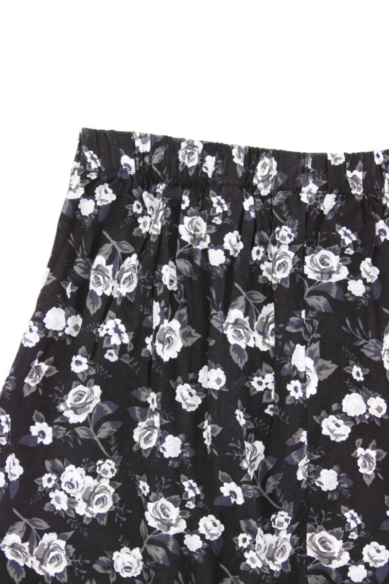 H&M Divided Minirock Gr. 38 mit Blumenmuster schwarz aus Viskose