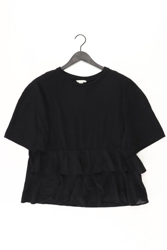 H&M T-Shirt Gr. L Kurzarm schwarz aus Viskose