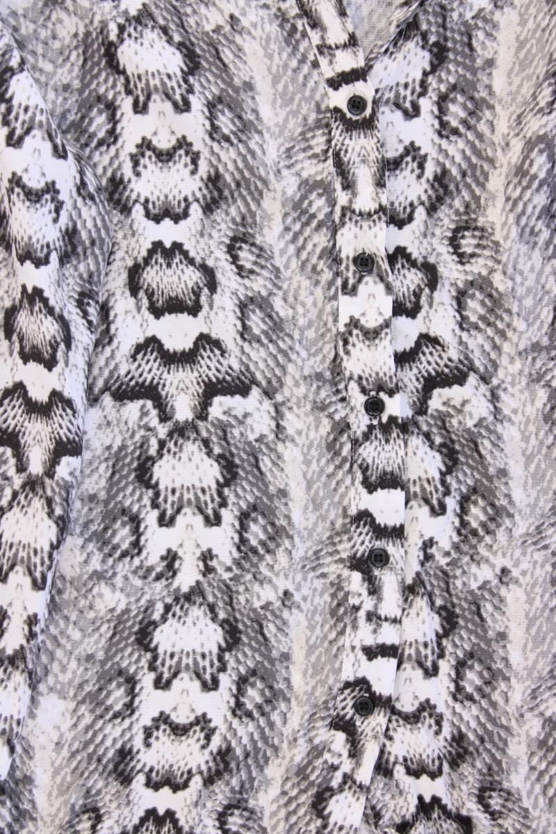 H&M Divided Langarmbluse Gr. 40 mit Tierdruck grau aus Viskose