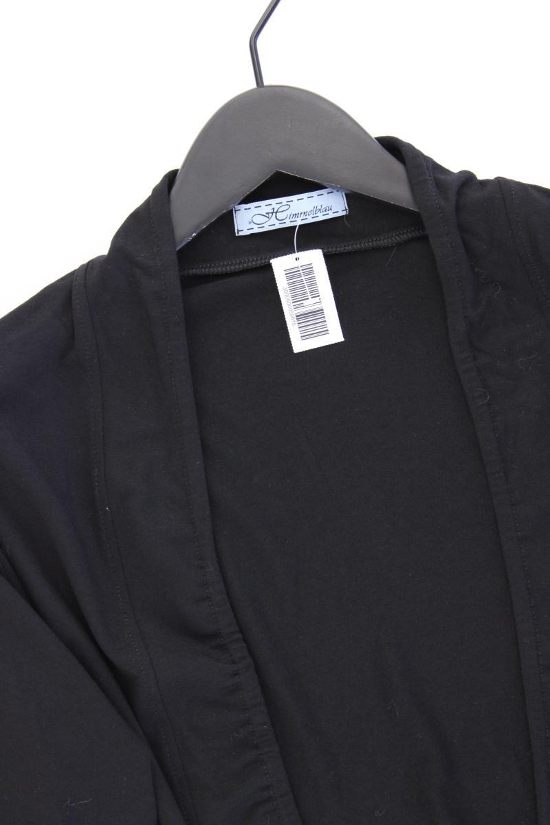 Himmelblau Bolero Jäckchen Gr. 40 3/4 Ärmel schwarz aus Viskose
