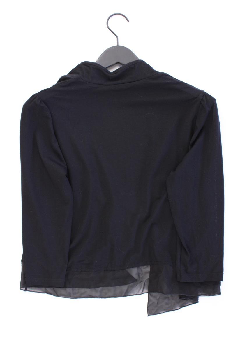 Himmelblau Bolero Jäckchen Gr. 40 3/4 Ärmel schwarz aus Viskose