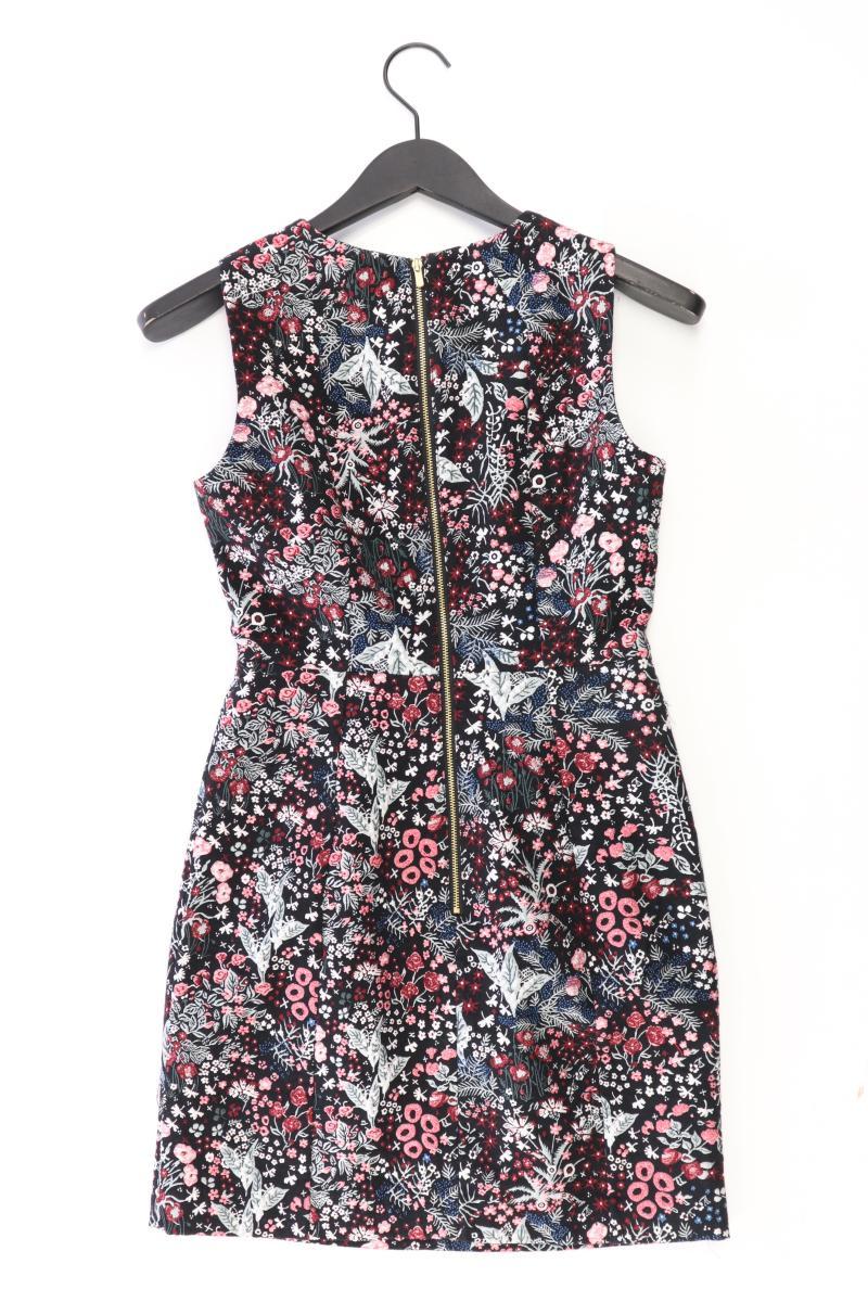 H&M Bleistiftkleid Gr. 34 mit Blumenmuster Ärmellos schwarz aus Polyester