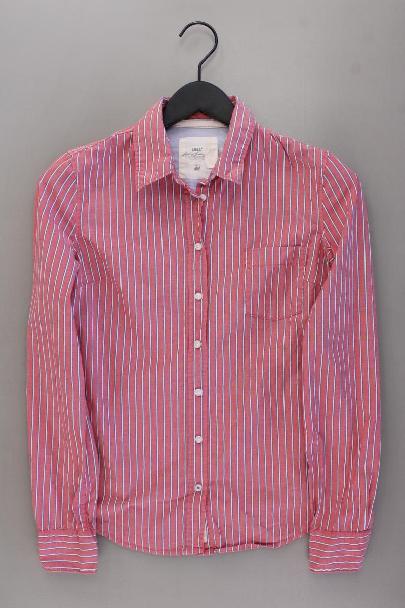 H&M L.O.G.G. Langarmbluse Gr. 38 gestreift rosa aus Baumwolle