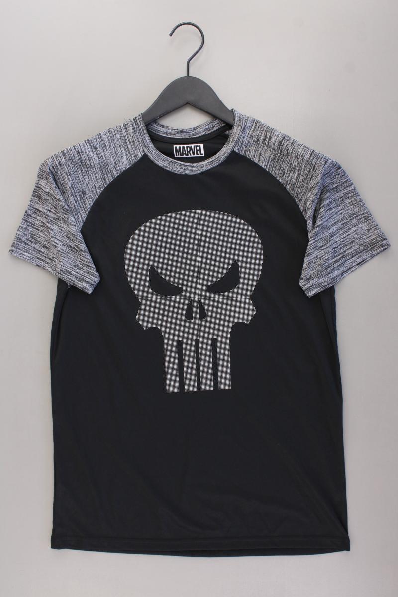 T-Shirt für Herren Gr. S Kurzarm grau aus Polyester