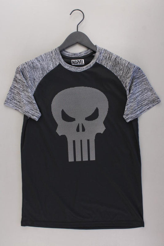 T-Shirt für Herren Gr. S Kurzarm grau aus Polyester