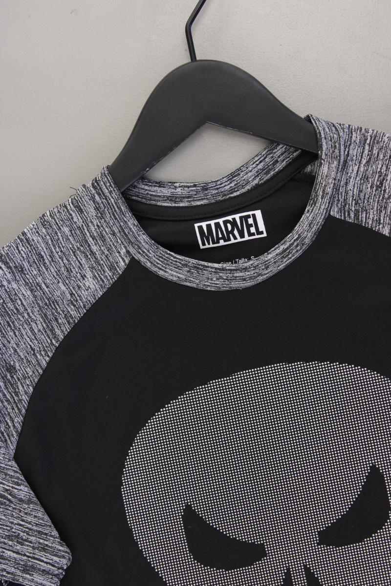 T-Shirt für Herren Gr. S Kurzarm grau aus Polyester