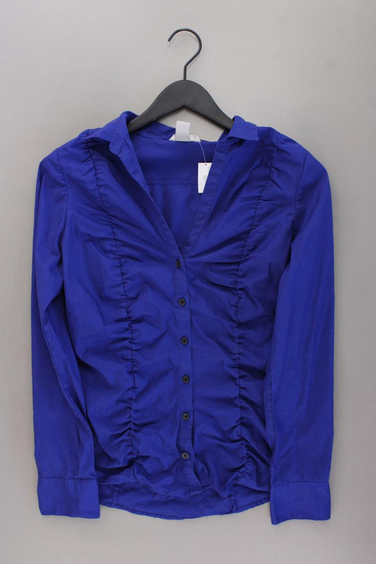 H&M Langarmbluse Gr. 40 blau aus Baumwolle