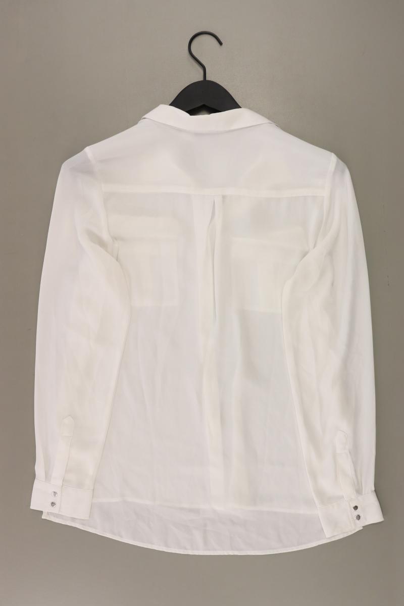 Langarmbluse Gr. 38 weiß aus Polyester